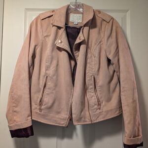 A New Day Womens Small Blush Pink Suede Jacket